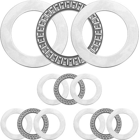 uxcell 10 Sets AXK3552+2AS Thrust Needle Roller Bearings with Washers, 35x52x4mm Chrome Steel Needles Roller Bearing, P5 (ABEC 5) in Saudi Arabia
