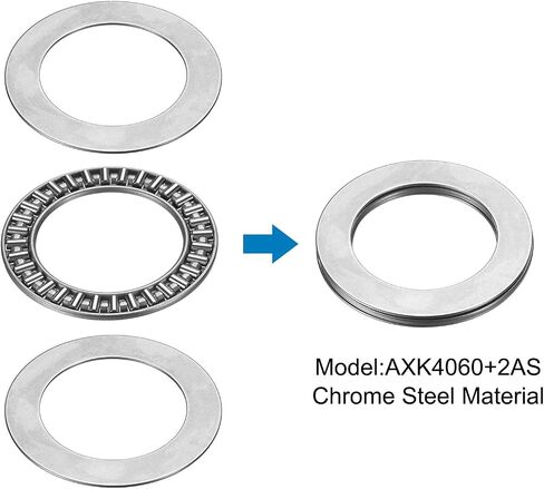 uxcell 10 Sets AXK3552+2AS Thrust Needle Roller Bearings with Washers, 35x52x4mm Chrome Steel Needles Roller Bearing, P5 (ABEC 5) in Saudi Arabia