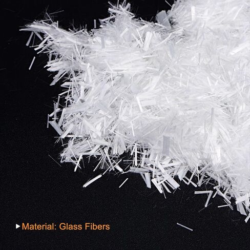 uxcell Chopped Fiberglass Strands 3mm Length Anti-Cracking Glass Fibers for Cement Mix for Building Walls Garden Floor 2LB in Saudi Arabia