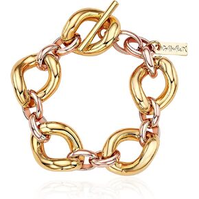 18K Gold Plated Curb Chain Bracelet for Women, Bold Chunky Jewelry Made in Korea in Kuwait