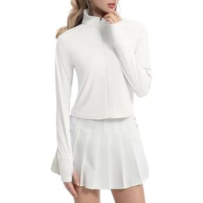 LOVRUBY Womens Athletic Jacket UPF 50+ Lightweight Soft Full Zip Up Long Sleeve Shirts Hiking Outdoor Workout Jakcets