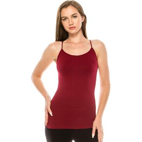 Kurve American Made Y-Back Spaghetti Strap Basic Cami، قماش واقٍ من الأشعة فوق البنفسجية بعامل حماية من الأشعة فوق البنفسجية 50+ (مصنوع بحب في الولايات المتحدة الأمريكية) in Kuwait