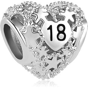Happy Birthday Sweet 16th Adult 18th 21th 30th 40th 50th 60th Charm Compatible with Pandora Charms Bracelets