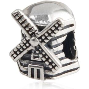 Amoony 925 Sterling Silver Beads Windmill Charms fit Pandora Bracelet