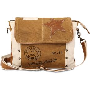 Upcycled Large Canvas Crossbody/shoulder Bag for women with removable shoulder strap canvas tote boho handbag