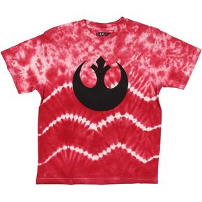 Star Wars Boys Rebel Alliance Symbol Tie Dye Red White Black T-Shirt
