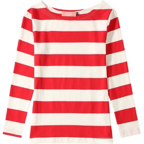 قمصان SSLR-Big-Girls-Long-Sleeve-Striped تي شيرت Crewneck قطن خفيف الوزن كاجوال in Kuwait