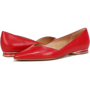 Naturalizer Women's Havana Ballet Flat, Crantini Red Leather, 8.5 Wide