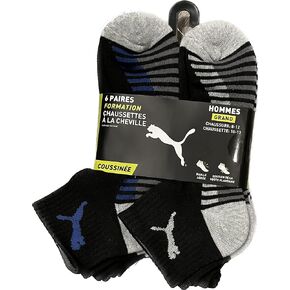 PUMA TRAINING QUARTER CREW CUSHIONED SOCKS - SHOE 8-12