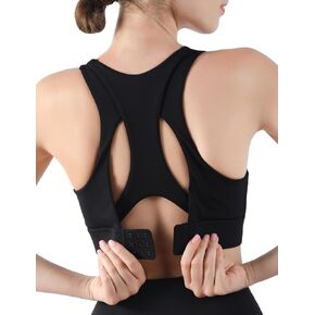 MotoRun Sports Bras for Women High Support Full Coverage Molded Cups Bra Racerback Push Up Workout Bralette Top