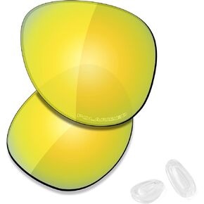 SAUCER Premium Replacement Lenses & Nosepads for Oakley Elmont M OO4119-58mm Sunglasses