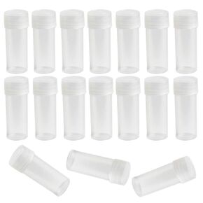 120 Pieces 5 ML Plastic Sample Bottles Vial Storage Mini Clear Storage Case with Lid Vial Storage Container Test Tube for Small Items