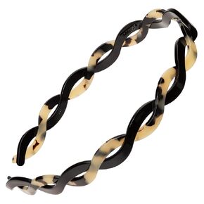 France Luxe Two Tone Twist Ultracomfort Headband - Black/Tokyo