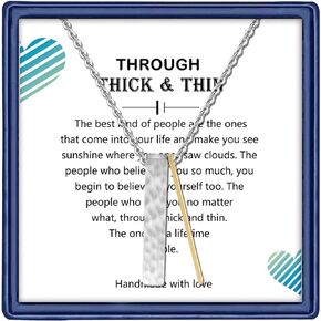 Haoze Friend Gifts for Women Thick and Thin Friendship Keychain Gift Sentimental Thank You Gifts for Sister BFF Jewelry