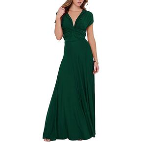 CHOiES record your inspired fashion Women's Infinity Gown Dress Multi-Way Strap Wrap Convertible Maxi Dress