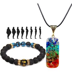 Pulsera Arus 7 Chakras Original Chakra Bracelets for Women 7 Chakra Bracelet with Real Stones, Chakra Bracelets Necklace for Women and Men