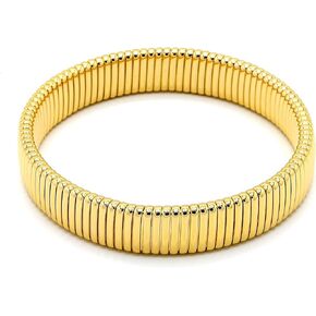 Marshal Metal Fashion Bracelet Tubogas 14k Gold Plated Brass Stretch Omega Cobra Bracelet (12mm)