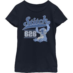 Disney Lilo & Stitch Stitch 8th Birthday Girl's Solid Crew Tee