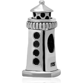 Lighthouse Charm 925 Sterling Silver Tower Charm Lead Life Charm Sea Beach Charm fit for Pandora Charm