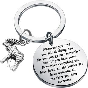 MAOFAED Inspirational Gift for Moose Lover Moose Keychain Moose jewelry Encouragement Gift