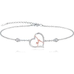 925 Sterling Silver Gymnastics Bracelet Gymnastics Gifts for Girls Teens Ballerina Gymnast Jewelry Birthday