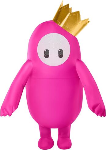 Spirit Halloween Fall Guys Kids Pink Inflatable Costume | Gaming Costumes | Funny Costumes | Fan Operated in Saudi Arabia