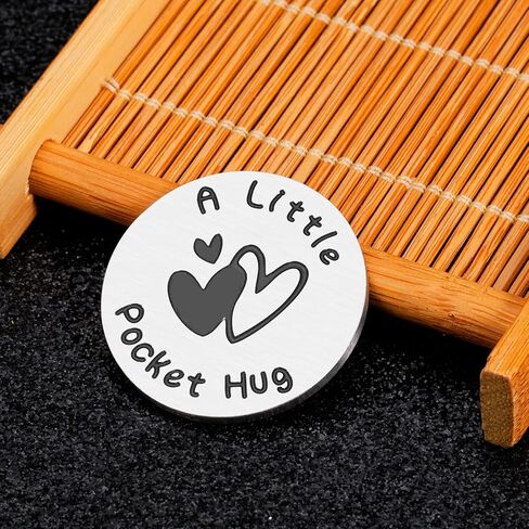Pocket Hug Token Coin Gifts for Boyfriend Girlfriend Stocking Stuffers for Men Women Gifts for Teenage Girls Mom Gifts from Daughters Christmas Presents for Teens Boys Husband Birthday Valentine Gift in Kuwait