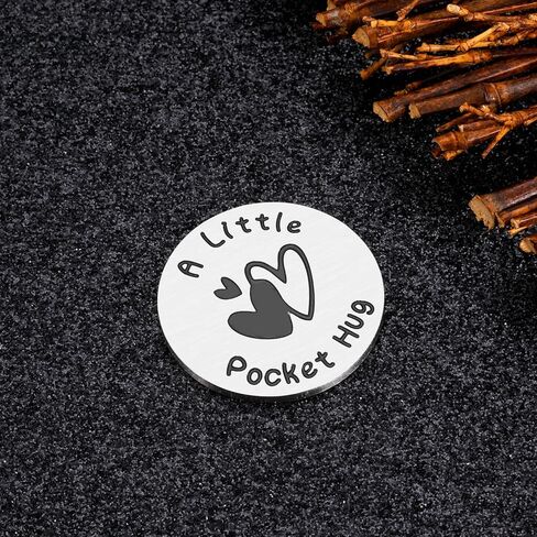 Pocket Hug Token Coin Gifts for Boyfriend Girlfriend Stocking Stuffers for Men Women Gifts for Teenage Girls Mom Gifts from Daughters Christmas Presents for Teens Boys Husband Birthday Valentine Gift in Kuwait