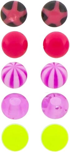 مجموعة أقراط بيلاتي المنحنية 16 جم - مجوهرات الأثقال المنحنية المضادة للحساسية (اختر اللون) in Kuwait