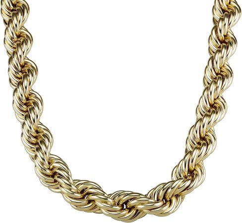 OYOGAA Gold Rope Chain For Men,30MM/20MM Gold Rope Chain Thick Heavy Huge Chunky Necklace Chain Hip Hop Old School Dookie Rapper Chain 30inch in Kuwait