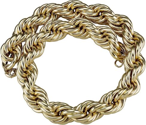 OYOGAA Gold Rope Chain For Men,30MM/20MM Gold Rope Chain Thick Heavy Huge Chunky Necklace Chain Hip Hop Old School Dookie Rapper Chain 30inch in Kuwait
