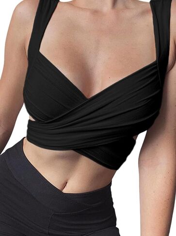 بلوزة نسائية بدون أكمام برباط أمامي من SOFIA'S Choice in Kuwait