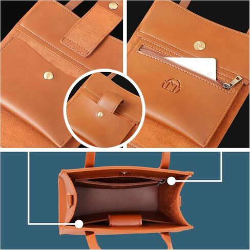 Vintage Vegan Leather Mini Tote Bag For Women Simple Small Top Handle Casual Purse Cute Cell Phone Satchel Retro Lady Handbag in Saudi Arabia