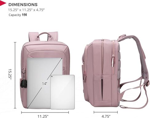 حقيبة ظهر للكمبيوتر المحمول KATY ROSE NG من Swissdigital Design للنساء، حقائب كتب جامعية مع منفذ شحن USB للعمل وحقيبة الظهر للأعمال Lotus SD1667-82 in Kuwait