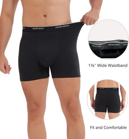 Men's Cotton Underwear Trunks Comfort Tagless Breathable Moisture-Wicking Short Leg Boxer Briefs (pack of 5) in Saudi Arabia