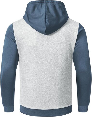 بلوفر YuKaiChen للرجال بقلنسوة، سويت شيرت بقلنسوة للتمرين واللياقة البدنية مع غطاء رأس بشعار رجالي بجيب الكنغر in Kuwait