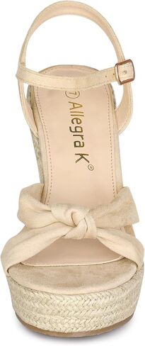 Allegra K Women's Platform Slingback Espadrille Wedge Heel Sandals in Saudi Arabia