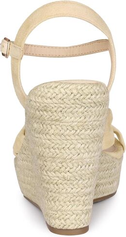 Allegra K Women's Platform Slingback Espadrille Wedge Heel Sandals in Saudi Arabia