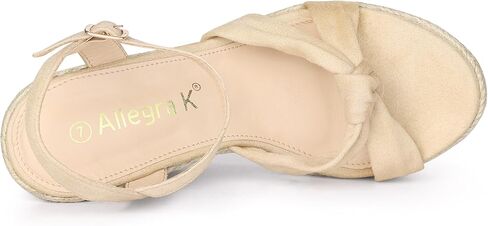 Allegra K Women's Platform Slingback Espadrille Wedge Heel Sandals in Saudi Arabia