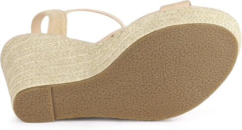 Allegra K Women's Platform Slingback Espadrille Wedge Heel Sandals in Saudi Arabia