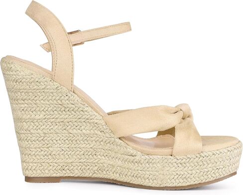 Allegra K Women's Platform Slingback Espadrille Wedge Heel Sandals in Saudi Arabia
