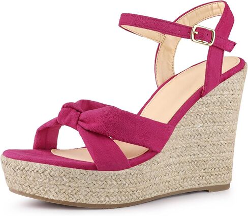 Allegra K Women's Platform Slingback Espadrille Wedge Heel Sandals in Saudi Arabia