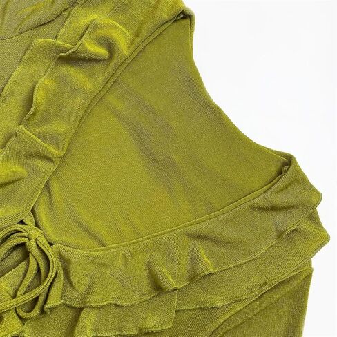 مجموعة تنورة نسائية مثيرة مكونة من قطعتين من CALEBGAR وربطة عنق مكشكشة وفتحة أمامية وأكمام طويلة أطقم تنورة ميدي ضيقة ملابس النادي والحفلات in Kuwait