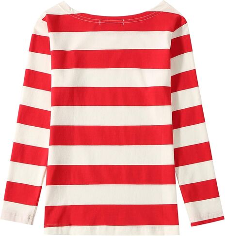 قمصان SSLR-Big-Girls-Long-Sleeve-Striped تي شيرت Crewneck قطن خفيف الوزن كاجوال in Kuwait