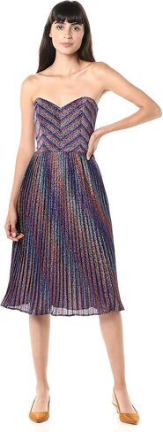 DRESS THE POPULATION Women's Rosalie Strapless Fit & Flare Pleated Party Dress in Saudi Arabia