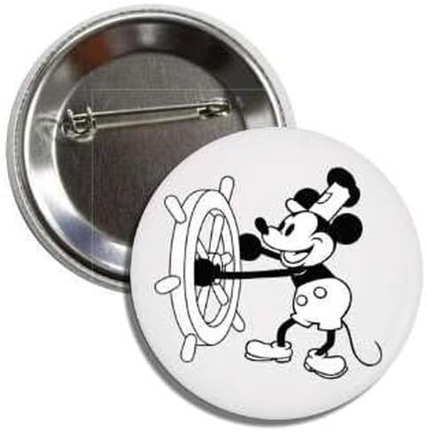 Steamboat Willie Mickey Button Badge Pin in Saudi Arabia