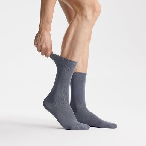 VRD SOCKS Mens Dress Socks, Bamboo Socks for Men, 5-Pack - Shoe Size 8-13, Ocean Grey - Solid in Saudi Arabia