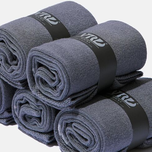 VRD SOCKS Mens Dress Socks, Bamboo Socks for Men, 5-Pack - Shoe Size 8-13, Ocean Grey - Solid in Saudi Arabia