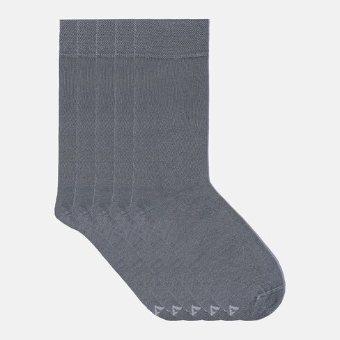 VRD SOCKS Mens Dress Socks, Bamboo Socks for Men, 5-Pack - Shoe Size 8-13, Ocean Grey - Solid in Saudi Arabia