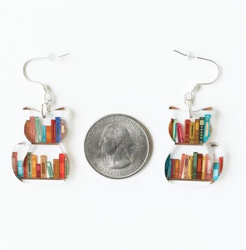 Transparent Bookcase Dangle Earrings Library Book Acrylic Earrings Teachers Appreciation Gifts Book Lovers Gifts from Students in Saudi Arabia